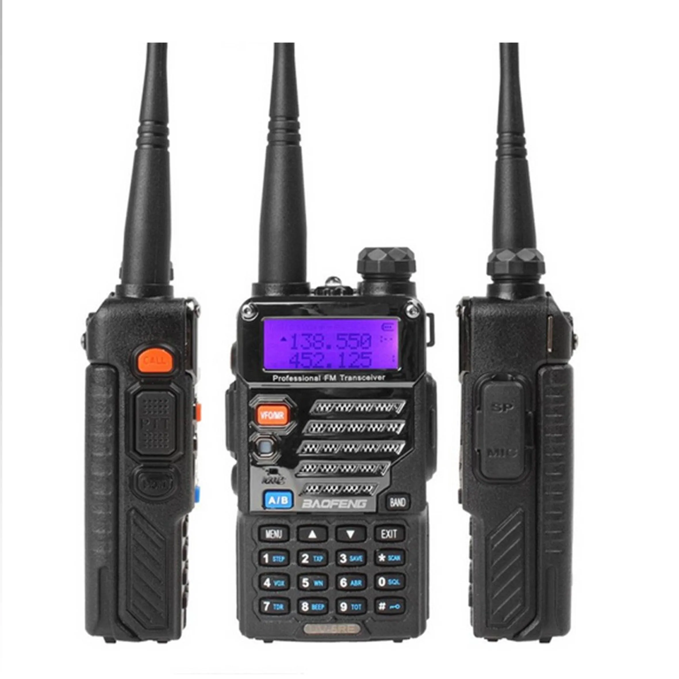 Новинка BAOFENG UV 5RE Двухдиапазонная рация двухстороннее радио 5 Вт 128CH UHF VHF fm 136 174MHz &