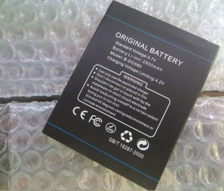 Оригинальный аккумулятор для телефона doogee DG580 2500 мАч Для 5 android 4 смартфон mtk6582