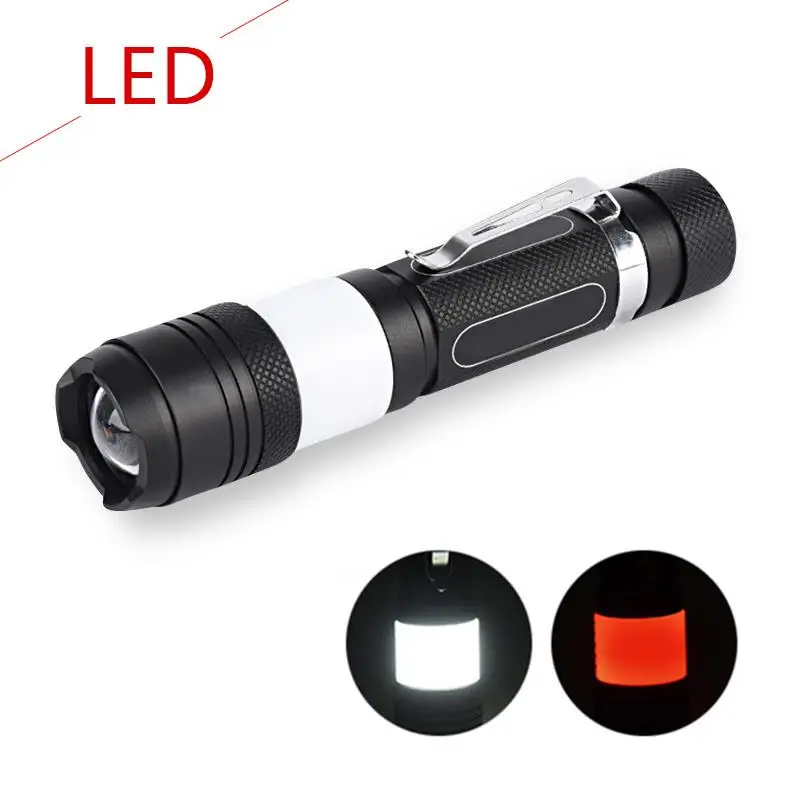 Мощный карманный фонарик зум светодио дный светодиодный cree XML T6 USB водостойкая