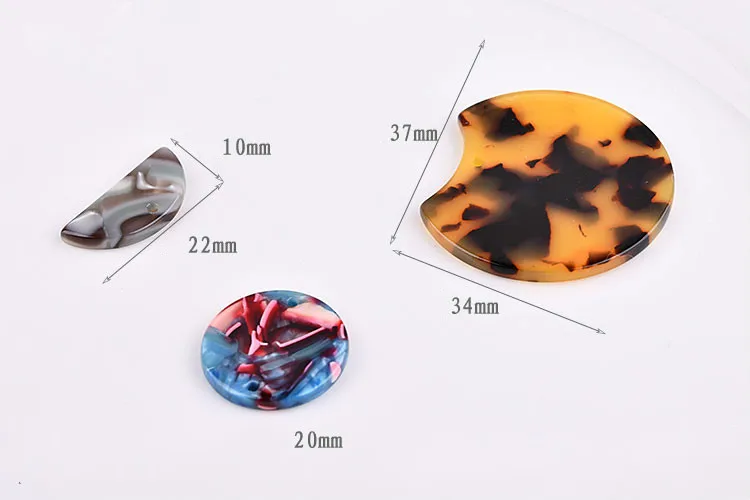 DIY accessories South Korea wind circle half round Harajuku acetate earrings pendant material | Украшения и аксессуары