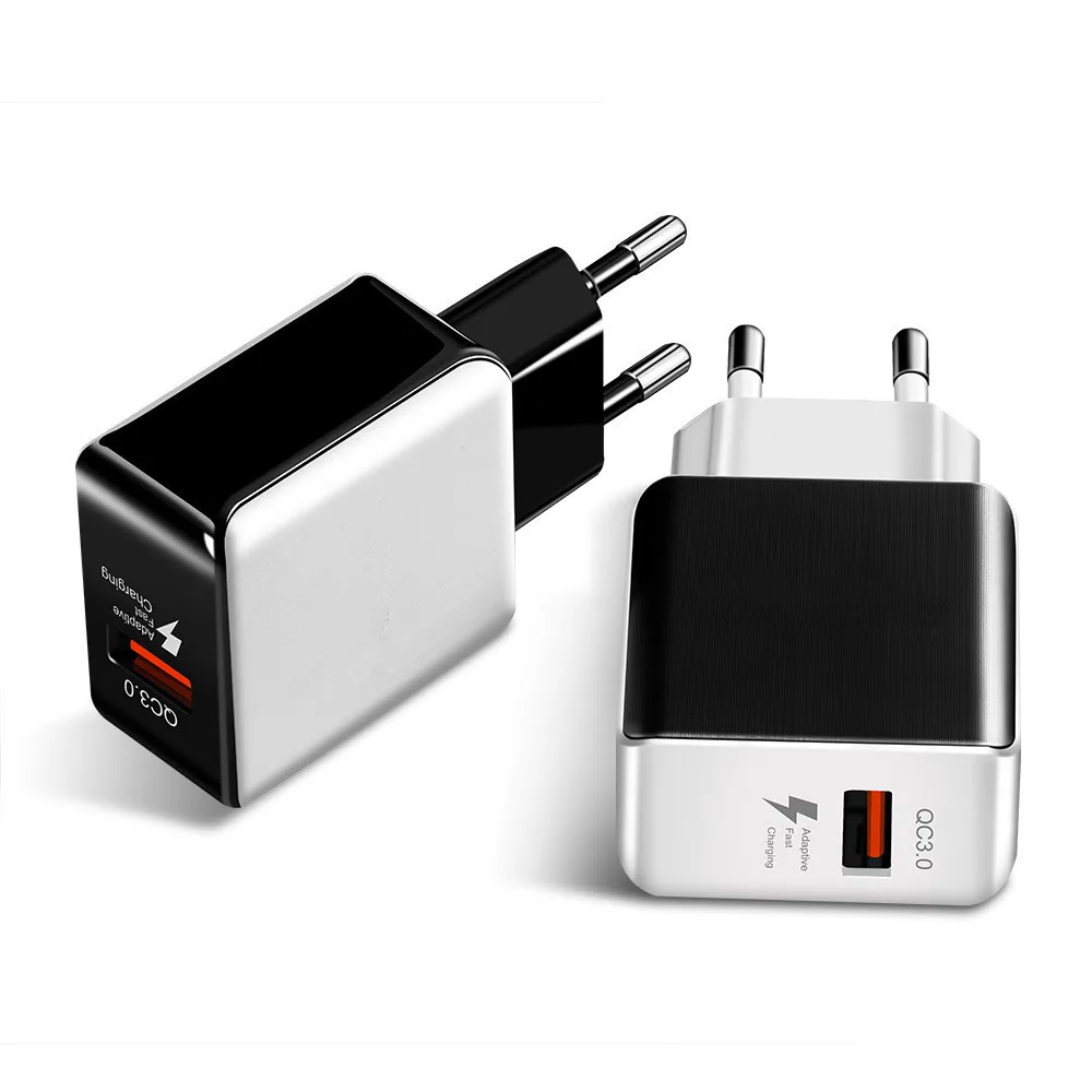 QC 3,0 Быстрая зарядка USB дорожное настенное зарядное устройство адаптер ЕС США Разъем для samsung для LG G6 xiaomi A2 Lite note 6 pro iphone зарядное устройство