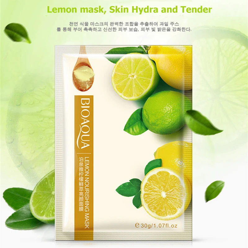 Маска для лица BIOAOUA с медом/розой/лимоном комбинированная растительная