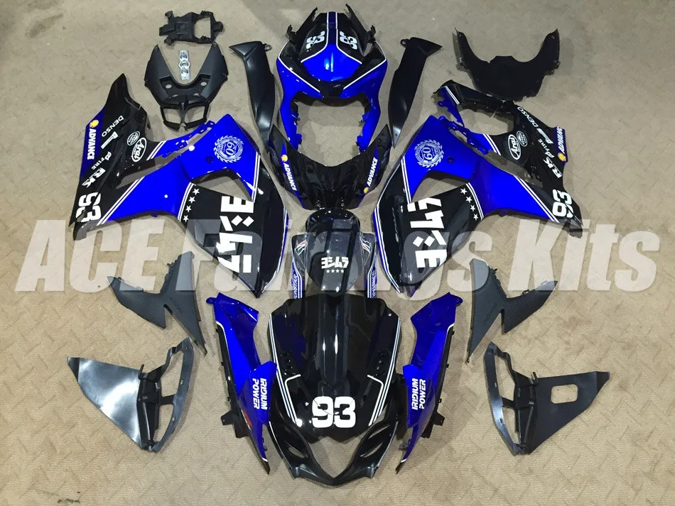 Новые Мотоциклы Обтекатели комплект подходит для Suzuki GSXR1000 K9 2009- GSXR-1000 09, 10, 11, 12, 13, 14, 15, 16 лет из АБС-пластика Пластик Цвет: черный, синий прохладный