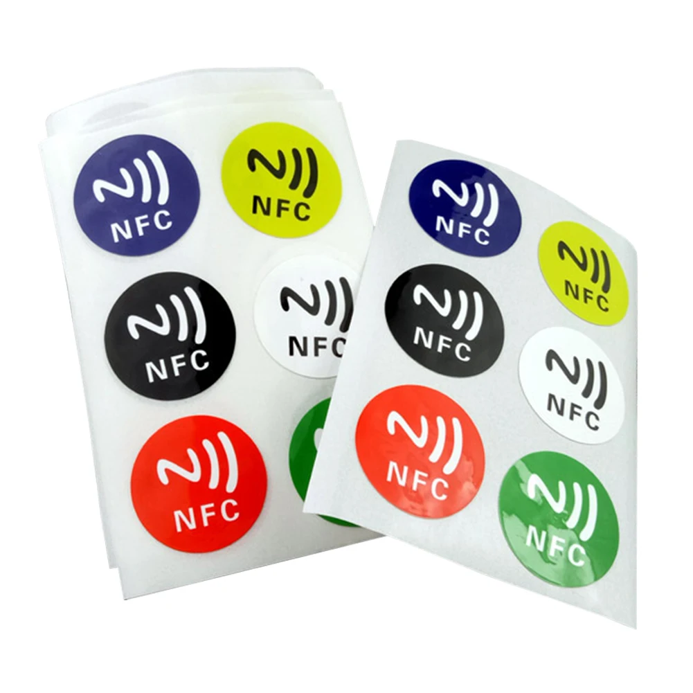 6 шт. для телефона NFC смарт тег водостойкая круглая клейкая этикетка Ntag 213 чип