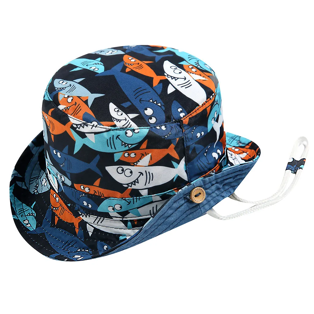 SAGACE хлопковая детская шапка летняя милая цветная с принтом Солнцезащитная для