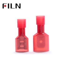 fdfn1 25 250 50pcs 6 3mm malefemale car fully insulated spade crimp connector terminals auto wire terminal