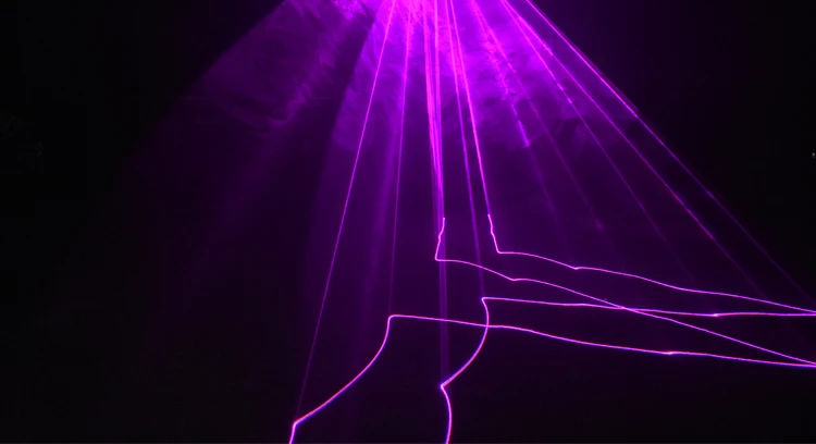 Высокая яркость 2 линзы красный зеленый синий RGB луч лазерный DMX512 Профессиональный проектор DJ диско домашний вечерние шоу сценическое освещение