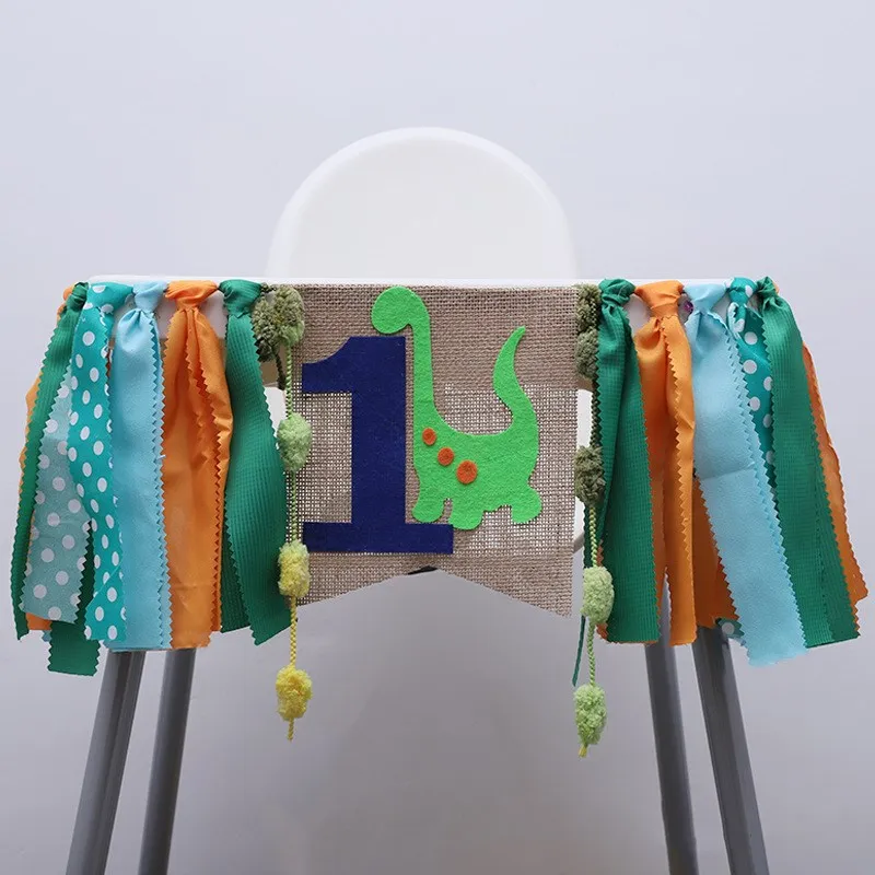 Лента с динозавром 2 м висячий флаг динозавра на первый день рождения гирлянда