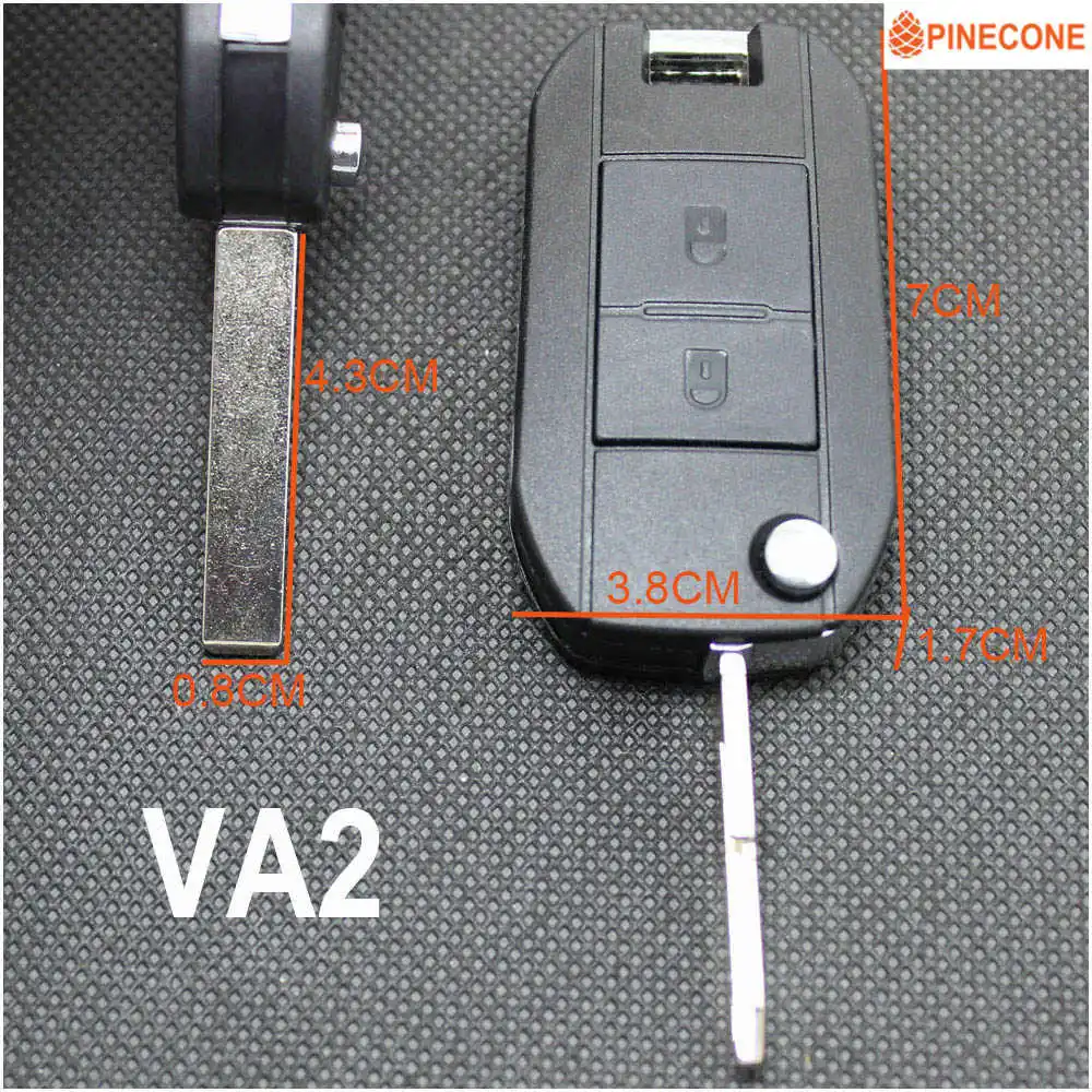 Шишка корпус ключа для Peugeot 106 206 307 107 207 407 ключ 2 кнопки модифицированный HU83 VA2 NE73 лезвие Флип складной автомобильный брелок для ключей