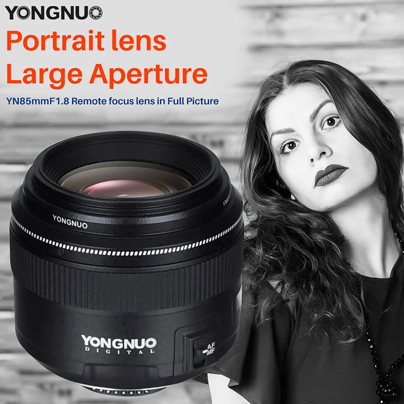 YONGNUO YN85MM F1.8N Автофокус большая апертура AF MF DSLR Объектив камеры объектив для Nikon D7500