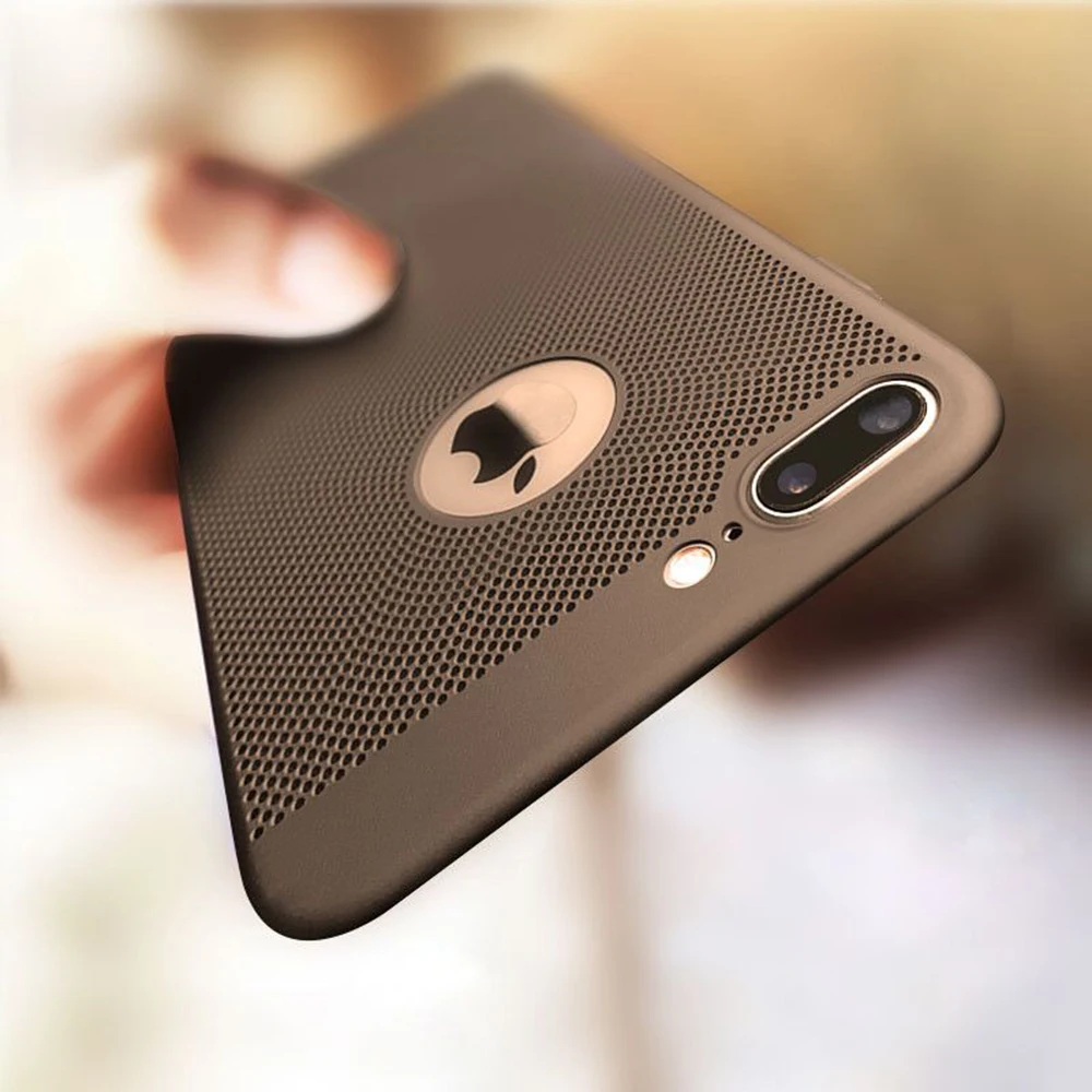 Cooling Hard Plastic Shockproof Cover Phone Case For iphone6 7 8 X XS XR Silicone with Film |