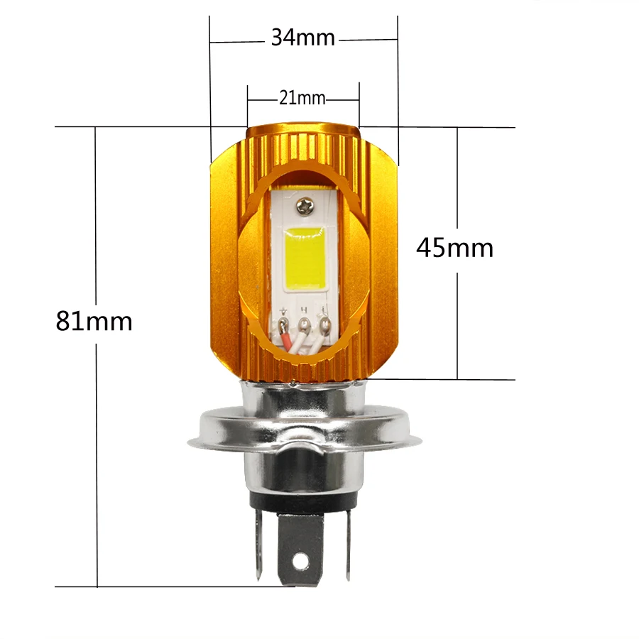 Gfoloza фара мотоцикла мопеда фонари скутера мотоцикл белый светодиод H4 DC12V 80V 8 Вт
