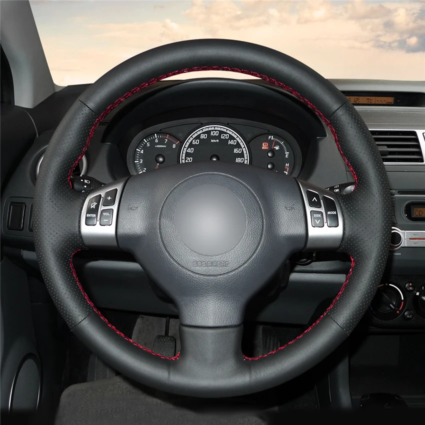Чехол на руль автомобиля MEWANT из черной искусственной кожи для Suzuki Swift Sport 2005-2011 Splash