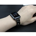 Ремешок кубинский для Apple watch 38 мм 42 мм iWatch series 3 2, металлический браслет из нержавеющей стали для apple watch 6 5 se 4 44 мм 40 мм