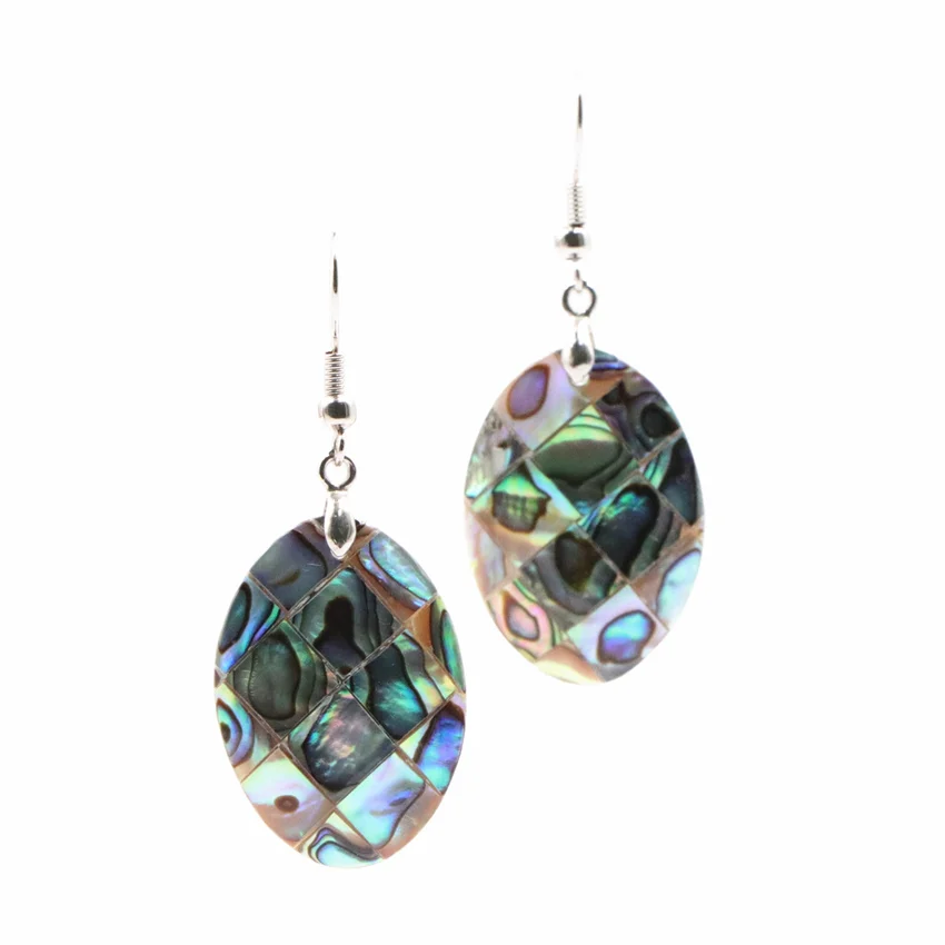 Fashion Earring for Women Natural Abalone Shell Drop Earrings Metal Charms Paua Shells Dangle Eardrop Jewelry Gift A716 | Украшения и