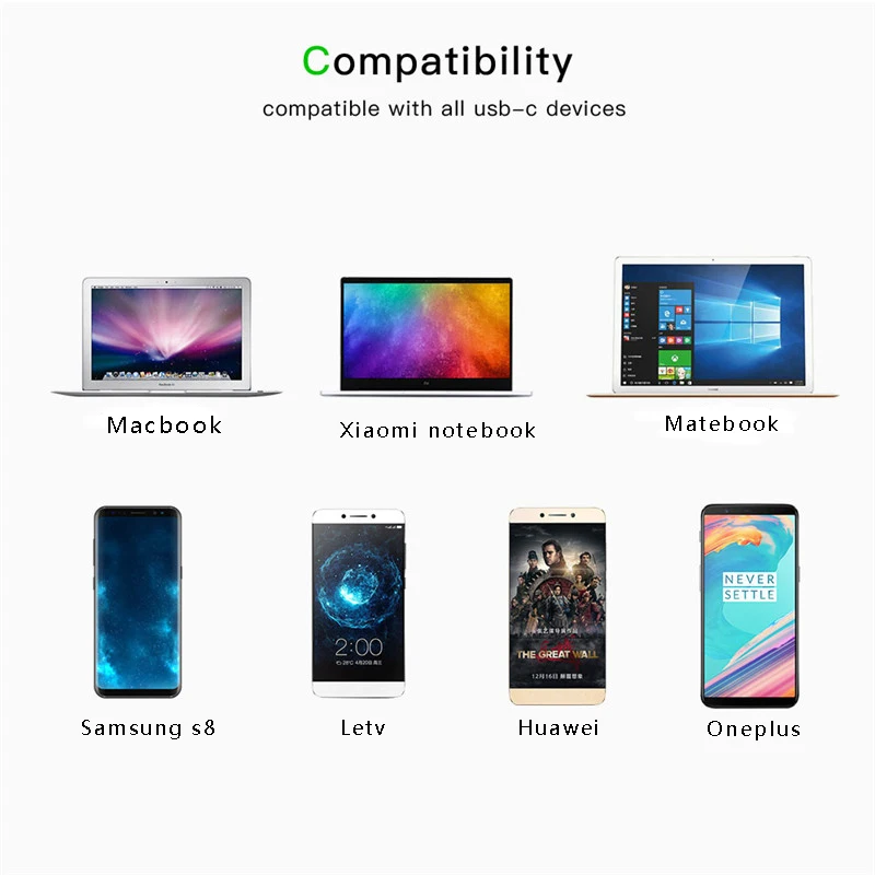 Usb type C адаптер типа OTG-C к USB 2,0 конвертер USB C Кабель-адаптер для передачи данных для samsung Xiaomi huawei Matebook Macbook