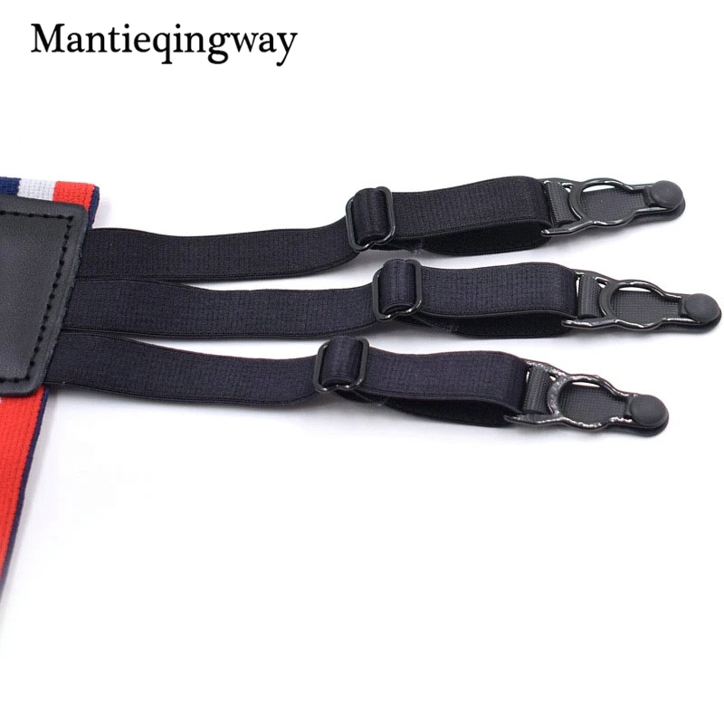 Мужская рубашка Mantieqingway красная эластичная нейлоновая Регулируемая подвязка на