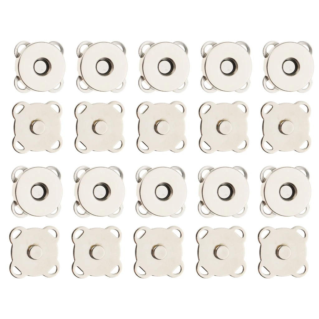 White 14mm 10 шт./компл. Магнитная сумка застежки Давление закрытия пуговицы для шитья на для ремесленных кошельков сумки одежда кожаные клатчи рюкзаки - Цвет: White 14mm