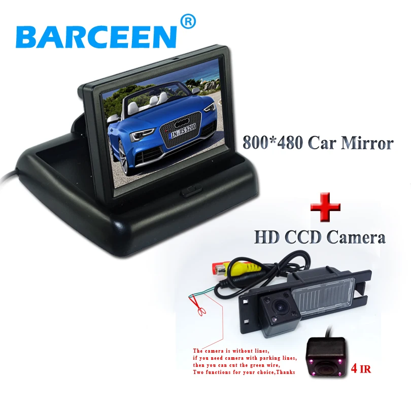 

800*480 hd car rear-view monitor+170 angle car reverse-rear camera with IR light for OPEL Astra H/Meriva A/Zafira B,FIAT Grande
