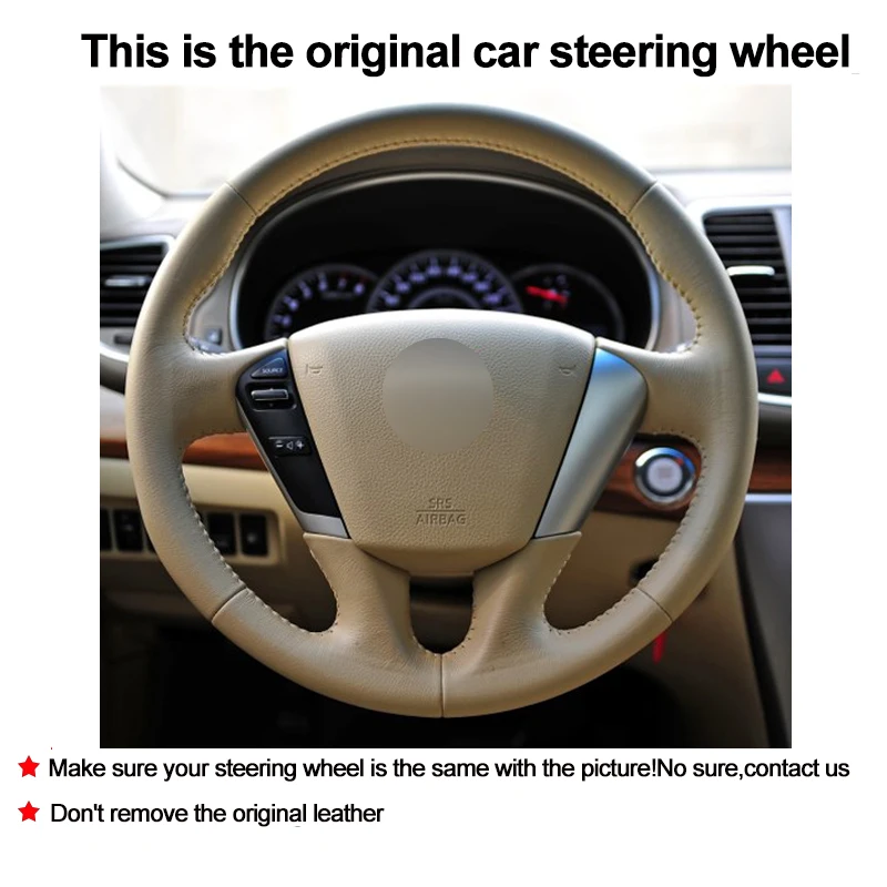 Ручное шитье чехол рулевого колеса автомобиля для Nissan Teana 2008 2009-2011 2012 Quest 2011- Murano 2009-2013 Volant