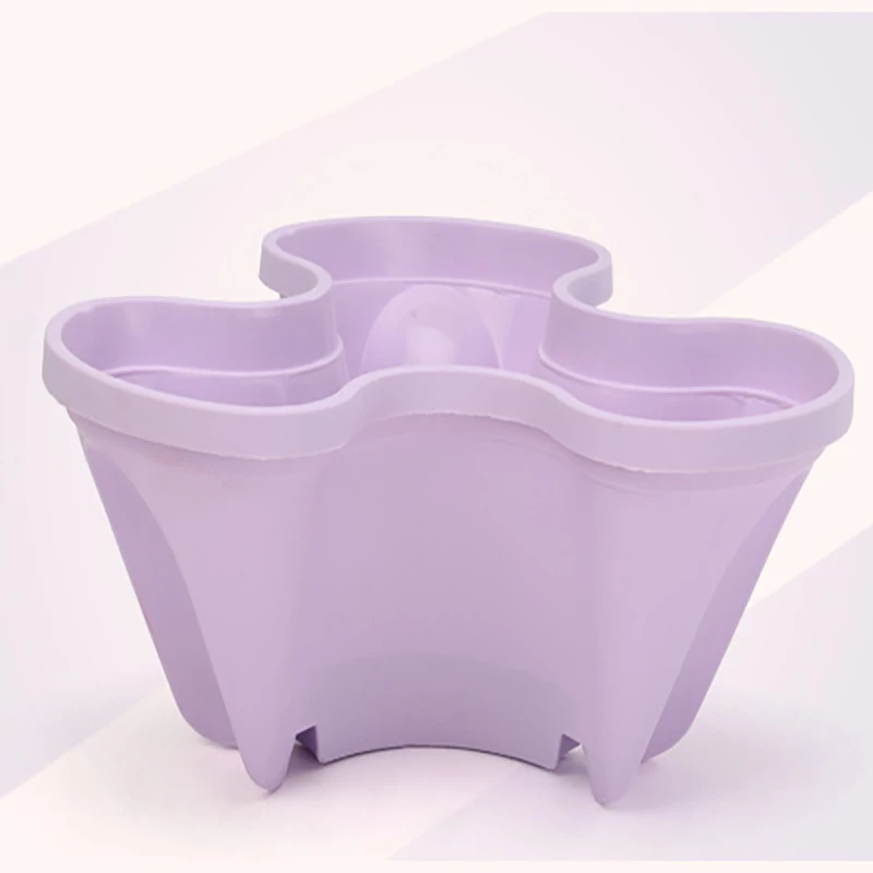 purple Выращивание клубники садовый декор цветочный горшок пластиковые растения бонсай Cachepot балкон офисная подставка для растений горшок с орхидеей - Цвет: purple