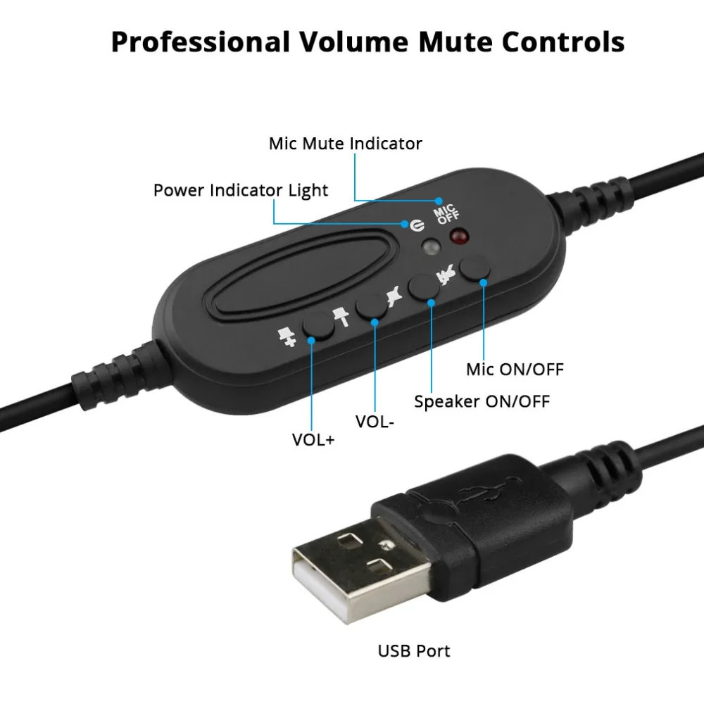 USB наушники, наушники с микрофоном, гарнитура с шумоподавлением, регулируемая гарнитура для игр, компьютера, бизнеса, геймера
