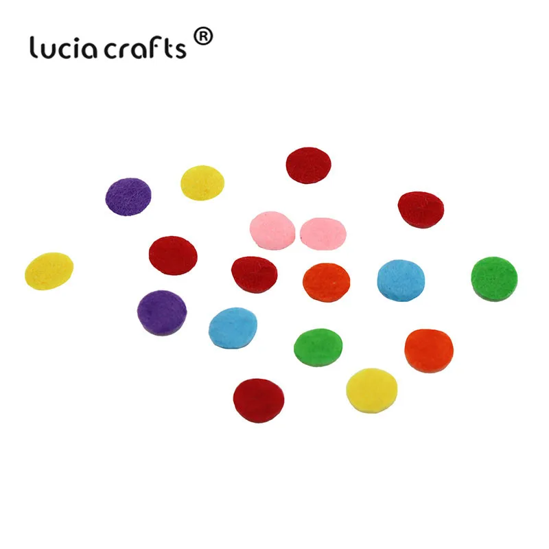 Lucia crafts круглые войлочные тканевые прокладки, аксессуар, нашивки, круглые войлочные прокладки, тканевые цветочные аксессуары B0408