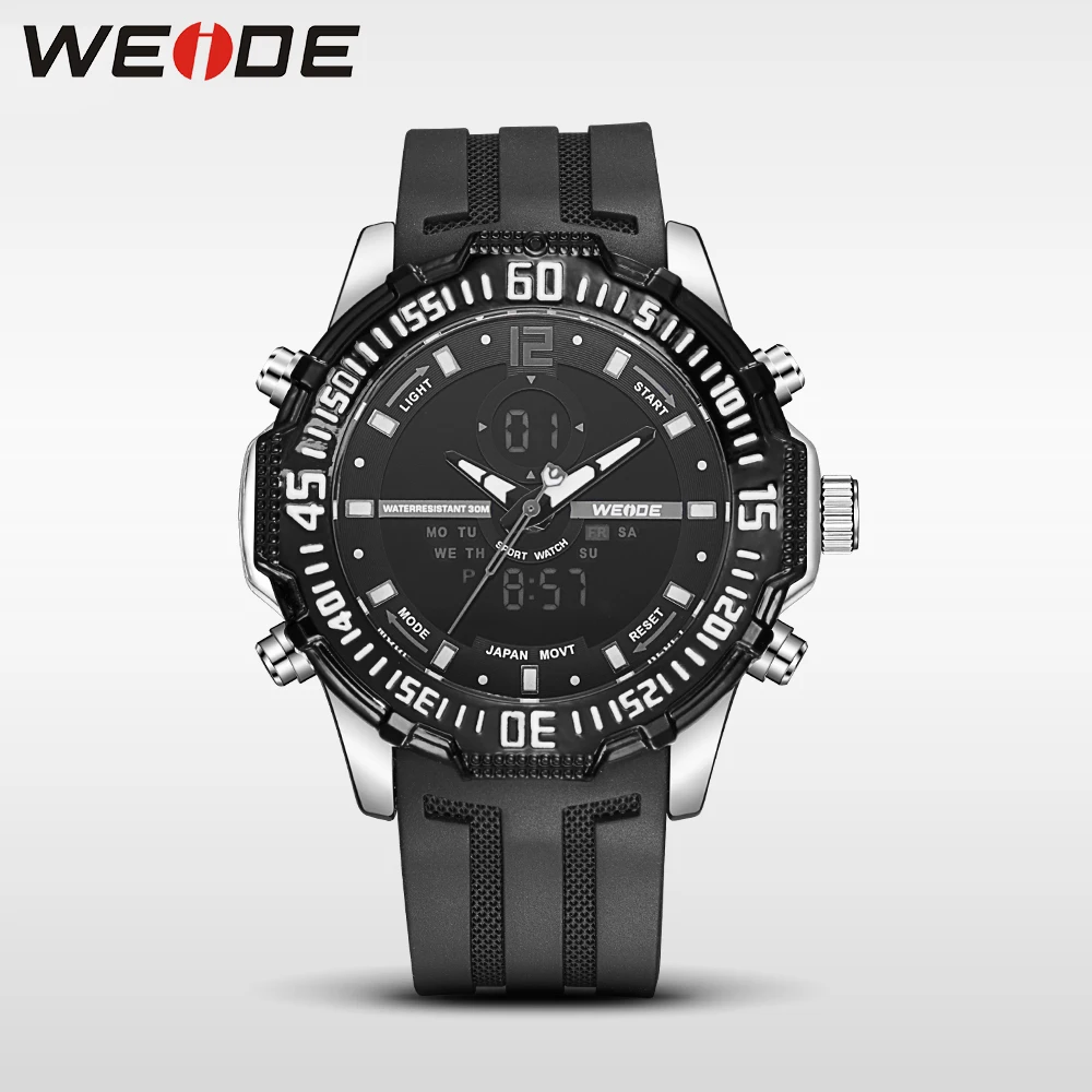 WEIDE светодиодный электронные часы лучший бренд класса люкс мужские черные