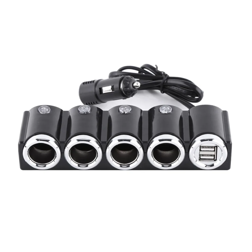 Автомобильный Стайлинг DC 12V/24V USB 4 Way розетка для автомобильного прикуривателя