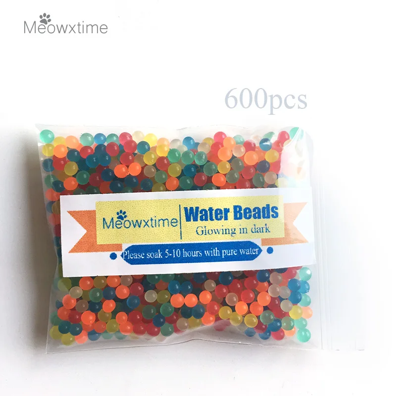 

600pcs Noctilucent Crystal Soil Mud Water Bead Nignt Light Fluorescent balls Water Elves Orbiz Bead Star Bottles Diy Material