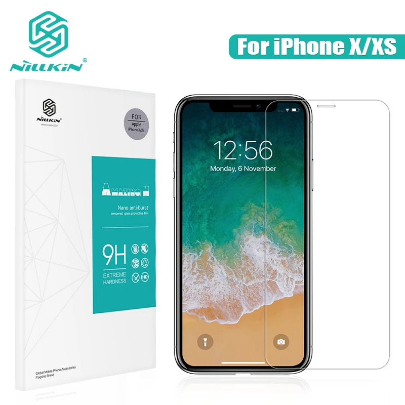 Защитная пленка NILLKIN для iphone x закаленное стекло 5 8 дюйма iPhone XS 9H 0 33 мм | Мобильные