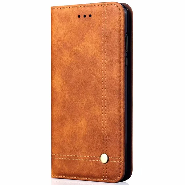 Чехол-книжка из кожи с магнитной адсорбцией для Xio mi Red mi 6 Pro 6A Note 5 Pro TPU для Xio mi 6X 5X A2 A1 8 SE чехол Lite - Цвет: Light Brown