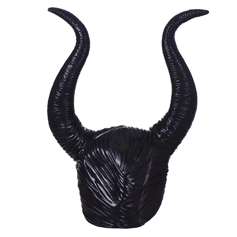 Женский Хэллоуин Косплей черный шлем вечерние queen Maleficent ведьма Рог шляпа