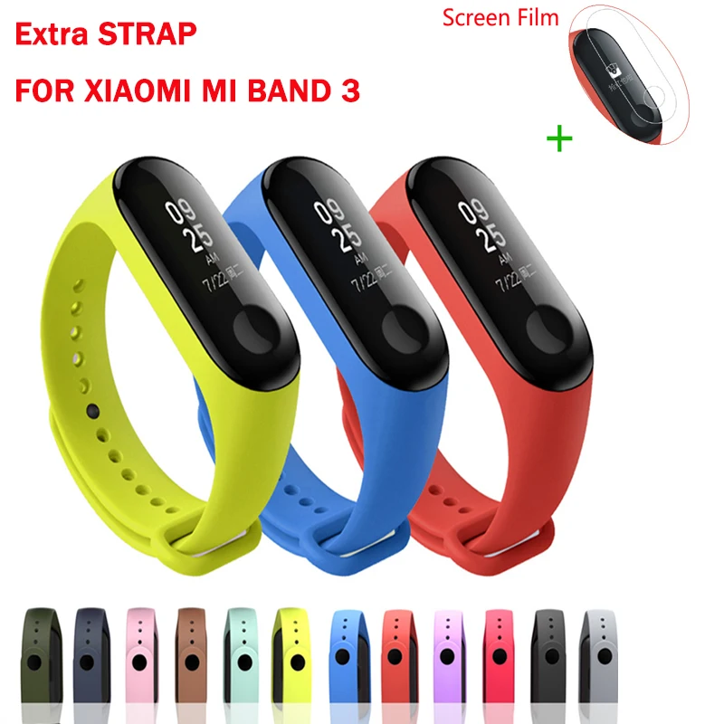 Браслет Для Xiaomi Band 3 спортивный ремешок/зарядное устройство часы силиконовый