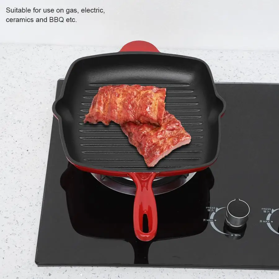 Антипригарная литая железная сковорода для барбекю Кухонные инструменты