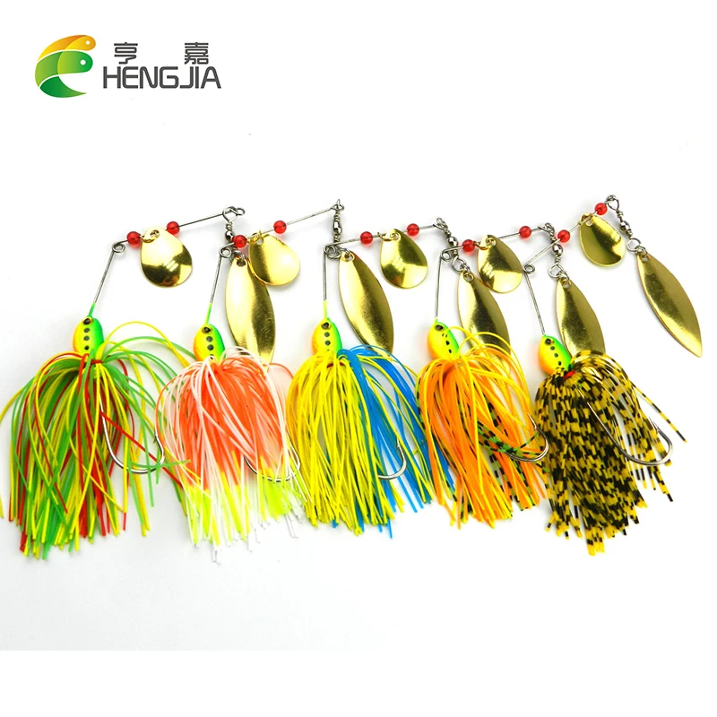 7Pcs Spinnerbait Metal Sequins Lures Silicone Skirt Jig Fishing Lure Wobbler Spinner Beard Tackle 16.3G | Спорт и развлечения
