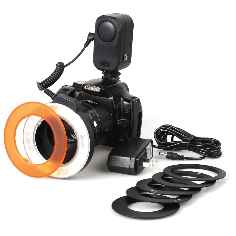 W48 светодиодная Макросъемка для Canon 60D 7D 6D 5D Mark II 5D3 70D 600D 650D 550D Nikon D800 D600 D7100 D5100 D5200