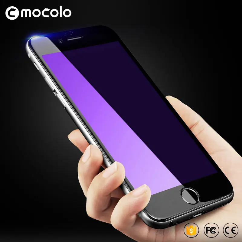 Mocolo 3D Анти синий протектор экрана для iphone 7 Plus 0 26 мм Полное покрытие 9 H закаленное