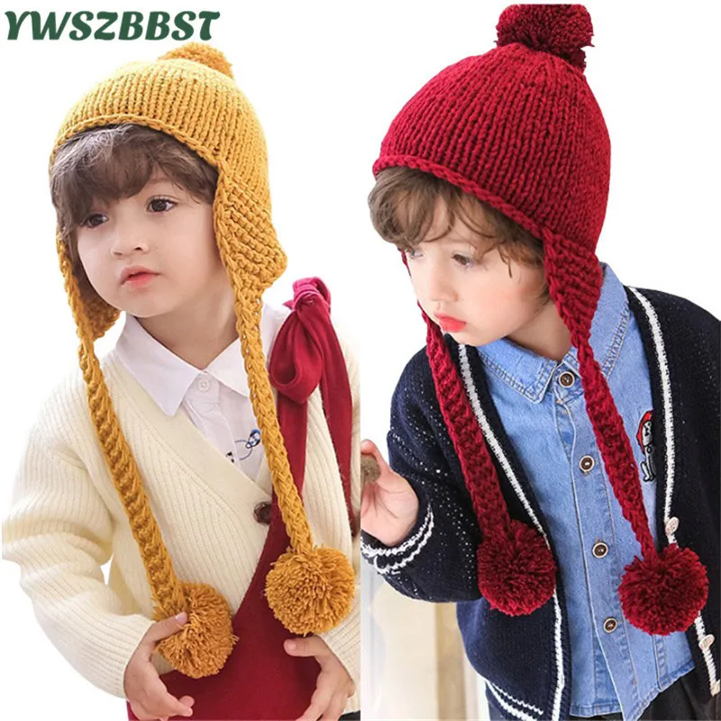 

Baby Hat for Girls Autumn Pom Pom Ball Girls Hat Children Hats Winter Knitted Kids Boys Beanies Cap Photo Photography Baby Caps