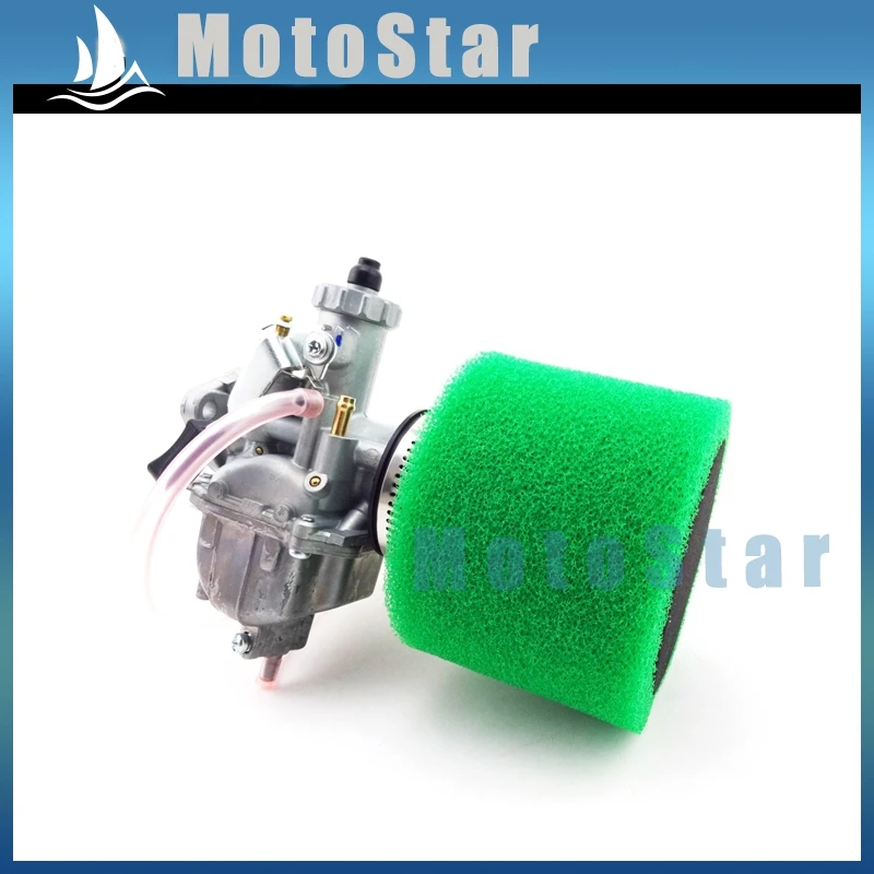 26mm Mikuni Carburetor VM22 Carb + Green 38mm Air Filter For Lifan YX Zongshen 110cc 125cc Engine Chinese Pit Dirt Bike ATV Quad |
