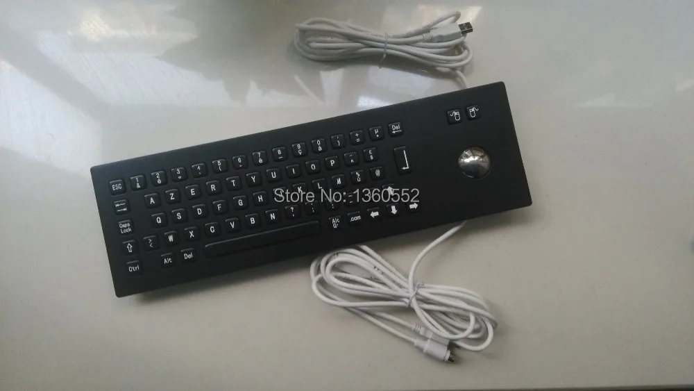 Киоск с креплением на панели черного цвета промышленная компьютерная клавиатура