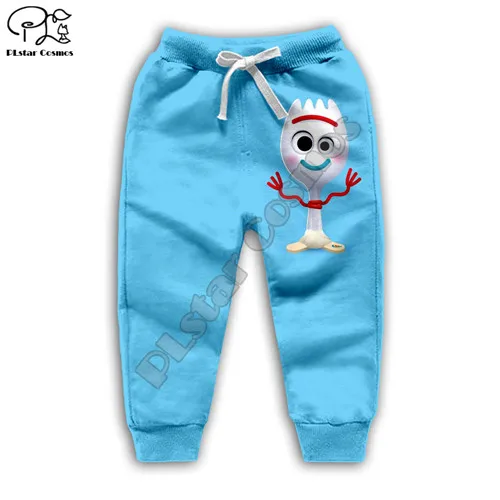 kids pants Детские цветные печатные игрушки, история сезона 4, 3d синие толстовки с капюшоном, комплект, рубашка/Толстовка для мальчика, костюм с рисунком из мультфильма «Базз Лайтер», штаны - Цвет: kids pants