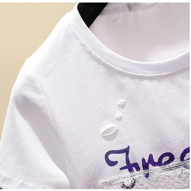 GGRIGHT 2019 Summer T-Shirt Female New Woman Clothes Short Sleeve Hole T Shirt Women Tshirt Cotton Letter kawaii Tee Femme | Женская