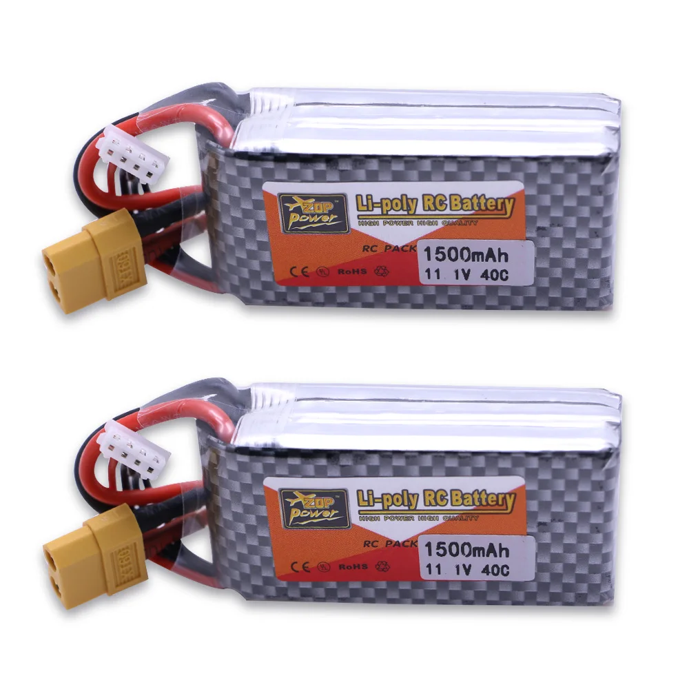 ZOP Power 11 1 В 1500 мАч 3 S 40C аккумулятор lipo XT60 Plug баланс зарядное устройство