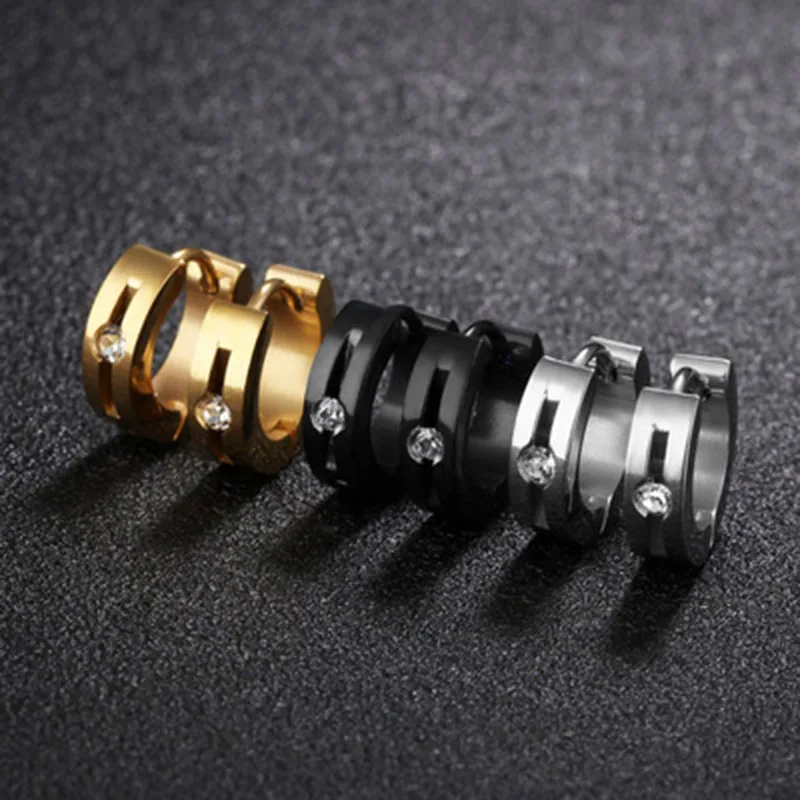 Korean titanium earrings wholesale fashion ear buckle jewelry Unisex personality European style | Украшения и аксессуары