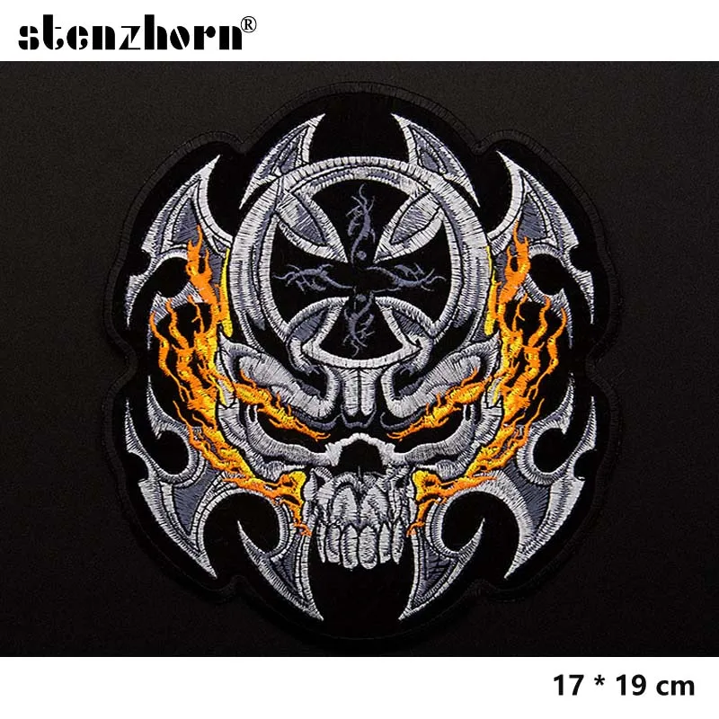 Череп животное Лев тигр значок патч железо на патчи для одежды теплопередача DIY