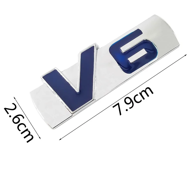 Новые Хромированные Металлические 3D V6 автомобиль эмблемы наклейки на багажник