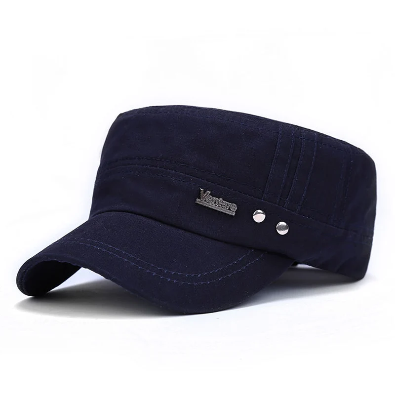 100% промытый Хлопок Военная Кепка Весна Осень Повседневная унисекс плоская кепка