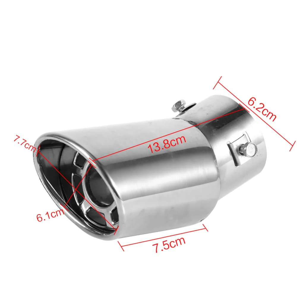 Универсальный Автомобильный задний круглый глушитель выхлопной трубы из