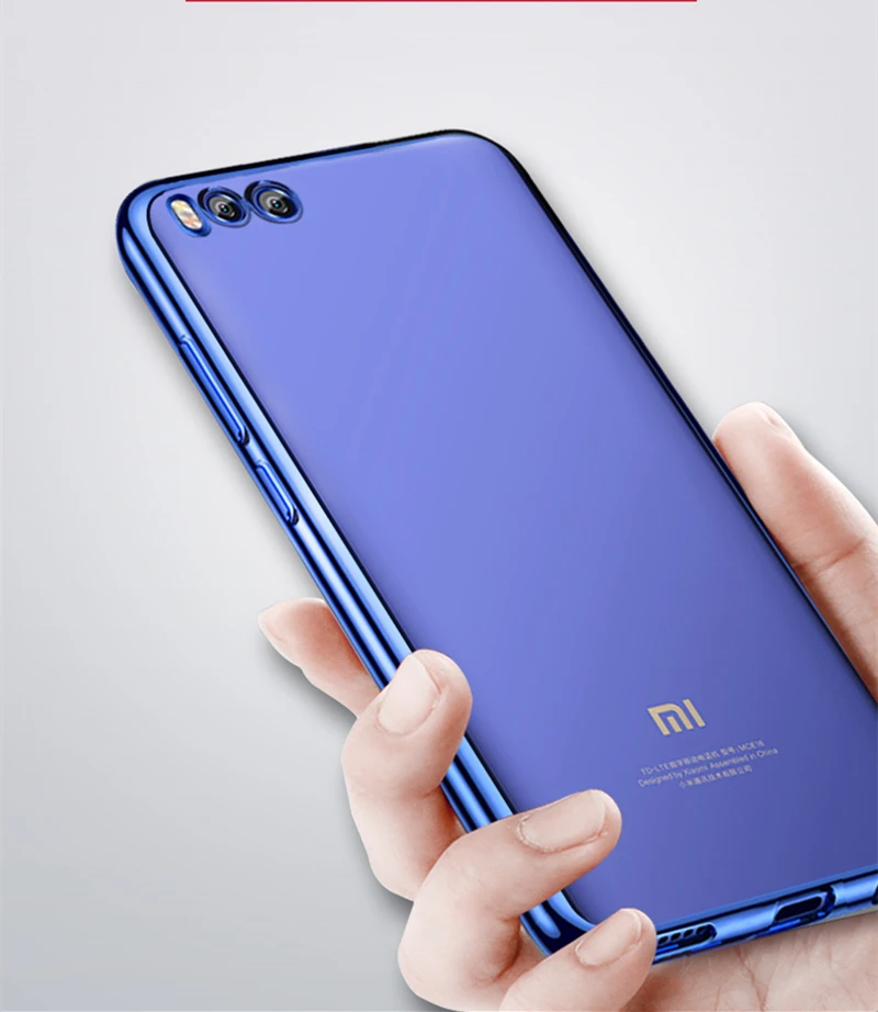 URSHINE Cover for Global ROM Original Xiaomi Mi6 Mi 6 Soft TPU Plating Colored Protective Case M6 Accessories |